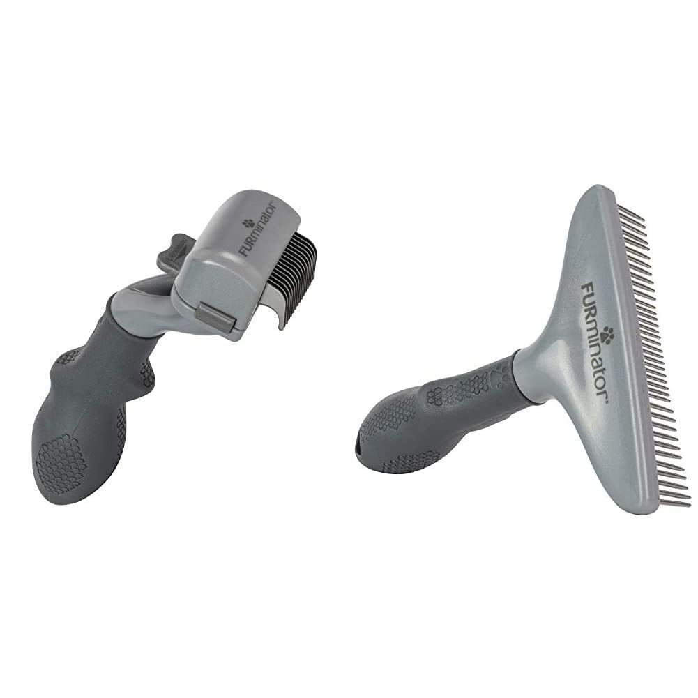 Furminator Verstellbarer Entfilzer für Hunde und Katzen & Harkenkamm für langhaarige Hunde und Katzen - Bürste zur Vorbeugung von Knoten und verfilzten Haaren
