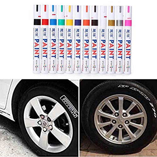 Three T Tire Marker Paint Pen for Car Tires Permanent and Waterproof Carwash Safe DIY Motorcycles Permanent Automotive Tire Care