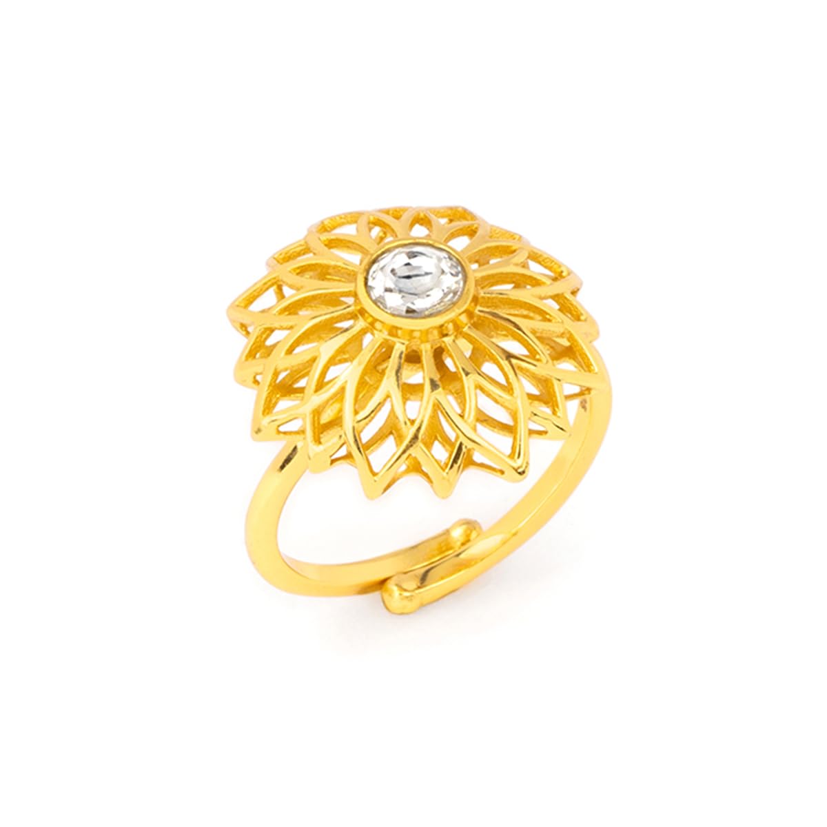 shaya by Caratlane Queen of Influence Ring in Gold Plated 925 Silver for women-picture-40