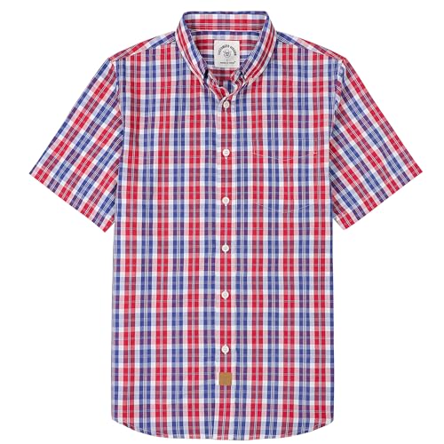 La Mejor Selección de Aca Joe los 5 mejores. 42 Dubinik® Camisas Hombre Manga Corta Cuadros Camisa Manga Corta Hombre Verano Botón Casual Vintage Trabajo Camisas para Hombre