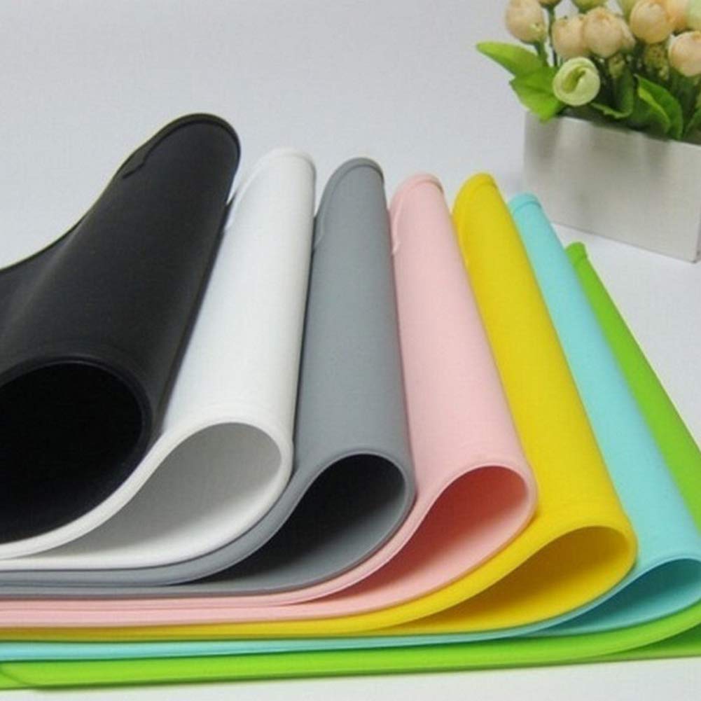 Confezione da 2 tovagliette all'americana per bambini Tovagliette in silicone Tovagliette infrangibili per bambini Tovagliette a forma di nuvola Tovagliette da cucina per bambini (blu)