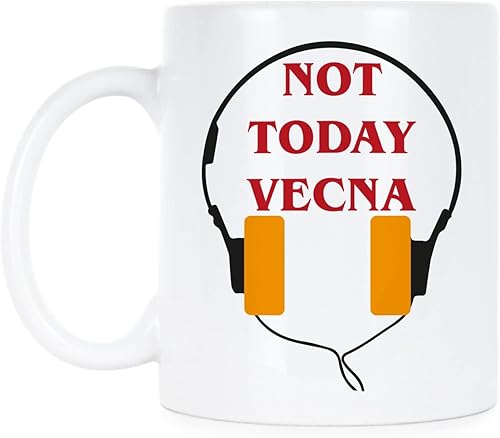 Miniatura 4 de We Got Good Taza de café con auriculares Not Today Vecna