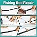 ailiaili Fishing Rod Repair Kit - 3-in-1 Fishing Pole Complete Supplies Kit for Rod Tips, Fishing Rod & Guide Eyelets Replacement, with Epoxy Glue, Wrapping Thread, Other Fishing Accessories & Gear
