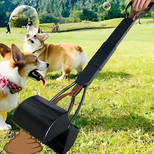 Pooper Scooper, Large Pooper Scooper for Dogs Heavy Duty, Dog Pooper Scooper with Long Handle & High Strength Durable Spring, Foldable Dog Poop Pick Up (32-inch) (Brown(Bottom Seamless)) Pooper Scooper, Large Pooper Scooper for Dogs Heavy Duty, Dog Pooper Scooper with Long Handle & High Strength Durable Spring, Foldable Dog Poop Pick Up (32-inch) (Brown(Bottom Seamless))