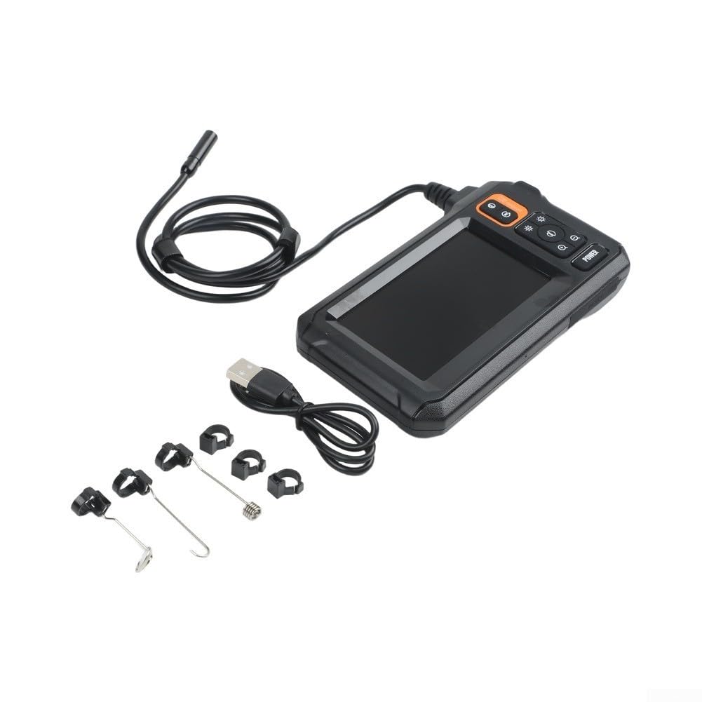 Industrie mit 4,3 Zoll IPS Display, 1080P Kamera & 8mm Objektiv, IP67 Wasserdicht mit 8 LEDs, 1m Kabel, 2000mAh für akku für Auto & Rohrinspektion