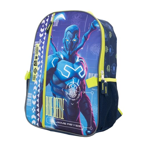 AI ACCESSORY INNOVATIONS Blue Beetle Conjunto de 4 peças, mochila escolar infantil Super Hero 40,6 c