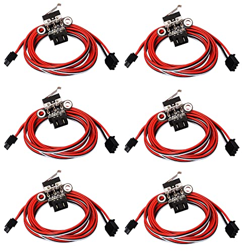HUAZIZ 6 Pcs Modulo Interruttore di fine Corsa Meccanico di Tipo Orizzontale per Stampante 3D Endstop RAMPS 1.4