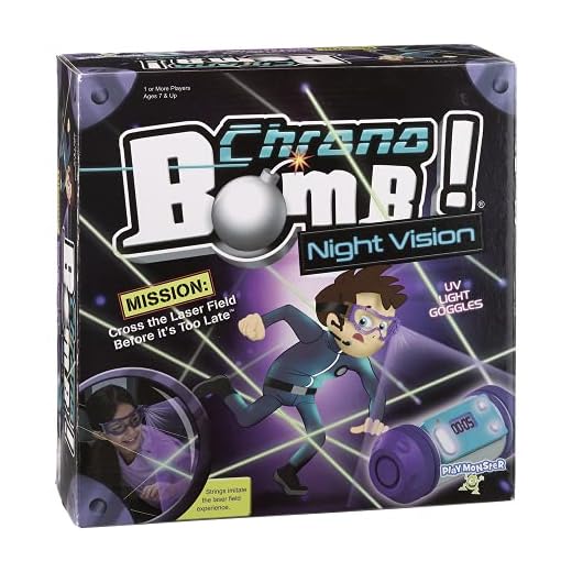 PlayMonster,Chrono Bomb Night Vision - Secret Agent Maze Game - Play During The Day or in The Dark!