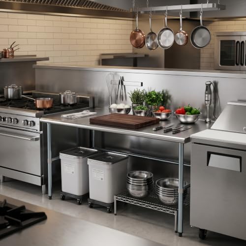 Image of AmGood Stainless Steel Work Table | Metal Utility Table (72 inch Long x 36 inch Deep)