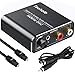 Digital to Analog Audio Converter-Upgrade Volume Adjustable Techole Aluminum Optical to RCA with Optical &Coaxial Cable. Digital SPDIF TOSLINK to Stereo L/R &3.5mm Jack DAC Converter for PS4 Xbox DVD