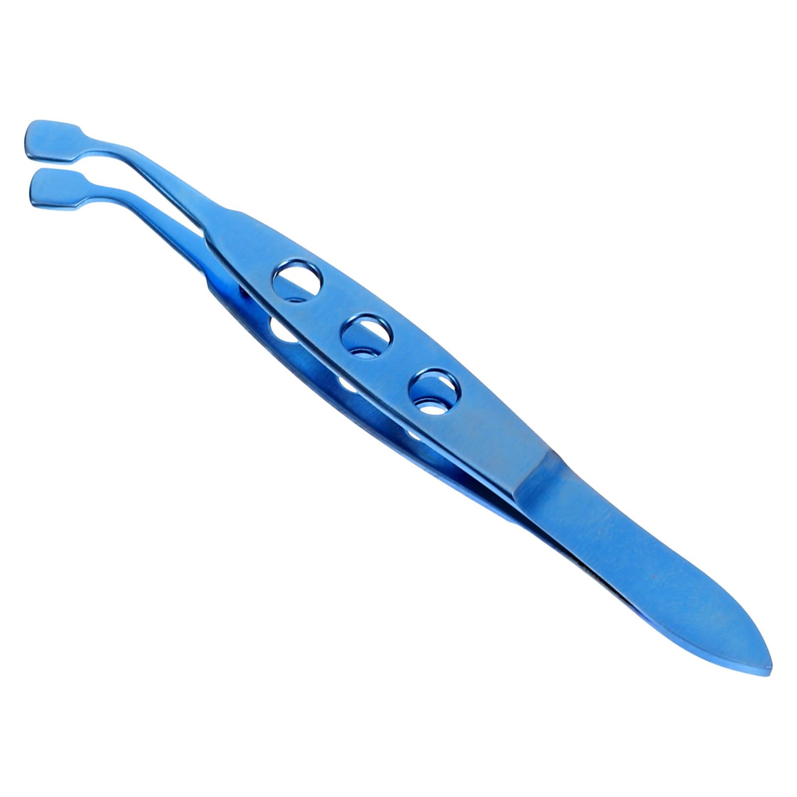 Pinzas y Alivio de Condiciones Oculares de Aleación de Titanio Azul para Párpados Herramienta de Extracción de Glándulas Operación Precisa para Cuidado Facial de Mujeres