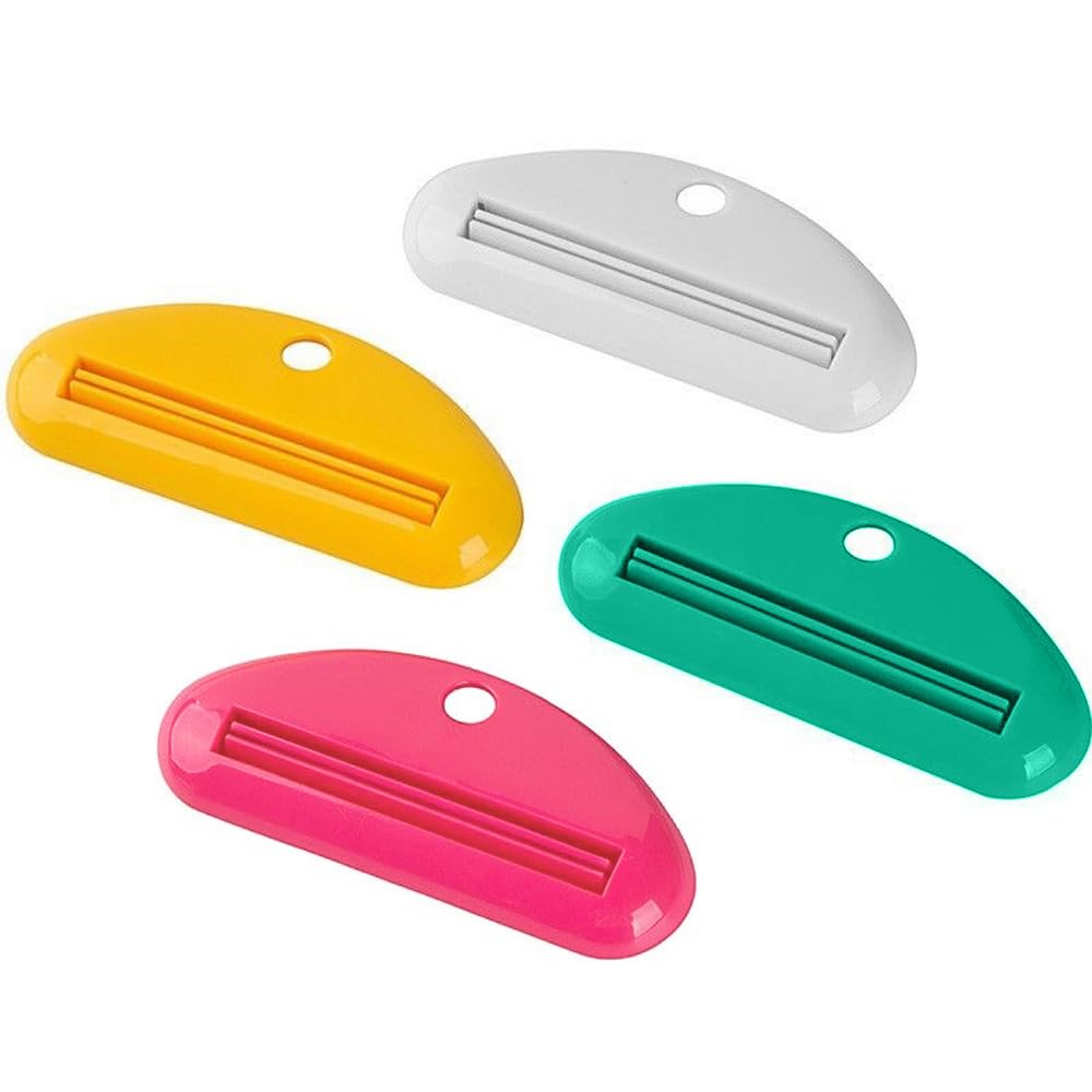 4 piece toothpaste squeezer lazy squeezing toothpaste clip Facial Cleanser hand cream presser manual squeezing toothpaste clip