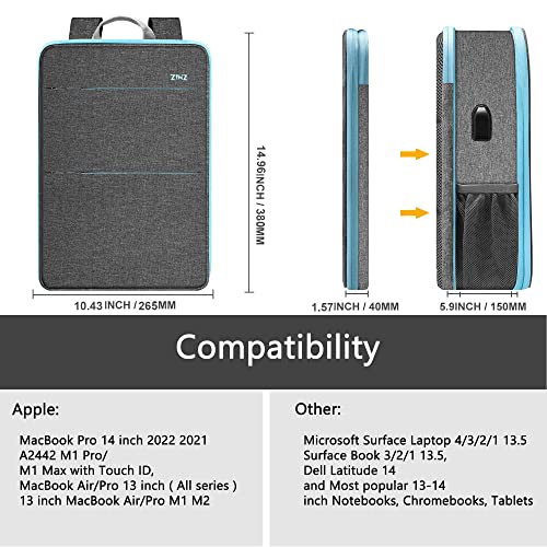 Image of ZINZ Slim & Expandable Laptop Backpack 15 15.6 16 Inch Sleeve with USB Port