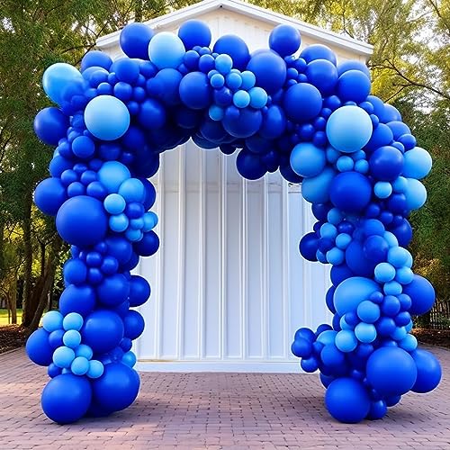 Image of KBZVNAF Royal Blue Latex Party Balloons 50 Pack 12 inch | Blue Helium Matte Balloons for Birthday Wedding Baby Shower Graduation Gender Reveal Party Decorations