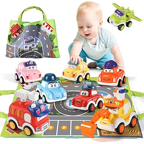 Anby families Coche Juguete para Bebé con 8 Piezas y Bolsas de Almacenamiento Cover