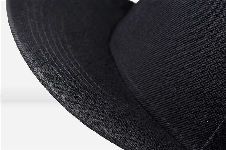 Image of Hip Hop Cotton Caps For Men Women's Stylish Baseball Cap Sports Hat Solid Black Plain Adjustable Cap For Dancing