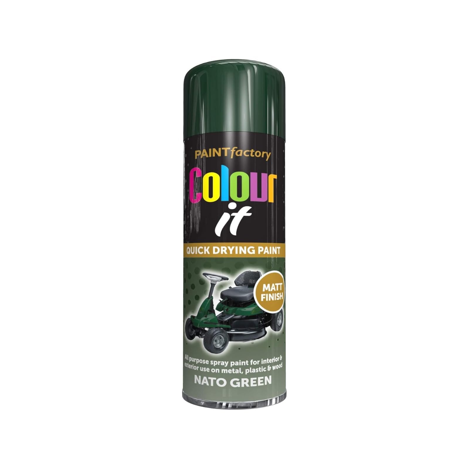 PNJB Nato Green Matt Spray Paint, Quick Drying, Excellent Coverage for Metal, Wood, Plastic, Aerosol Spray, Lightweight and Portable, 250ml (1PCS)