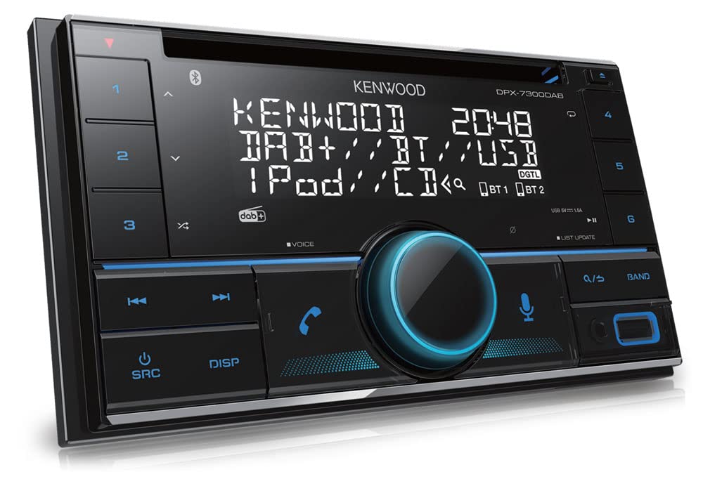 DPX-​7300DAB Autoradio Kenwood 2DIN - CD - USB - Bluetooth - iPhone - Dab+