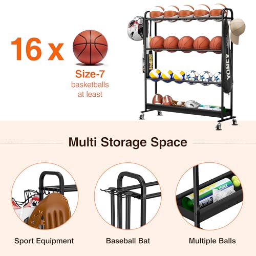 Adjustable-Basketball-Rack-with-Wheels-4-Tier-Sports-Ball-Storage-Cart-for-Basketball-Football-Volleyball-Soccer-More-Holds-up-to-20-Balls