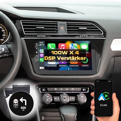 DYNAVIN Android Autoradio Navigatore per VW T5 T6 Caddy Tiguan Sharan Skoda, 10,1 pollici Radio con Wireless CarPlay e Android Auto | Head-up Display | Dab+ Radio: D9-V10W Premium Flex