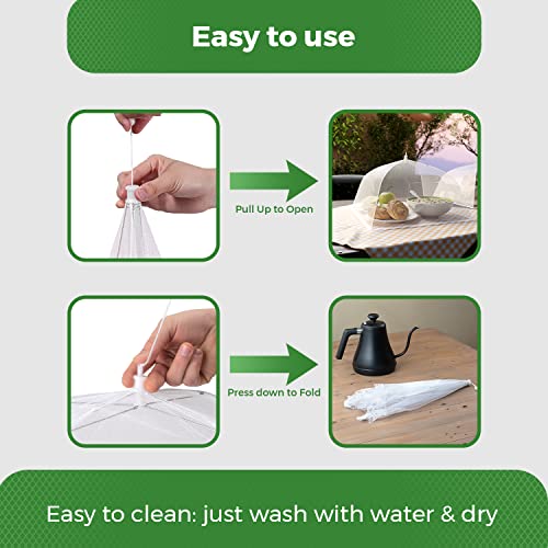 Simply Genius (6 Pack) Large And Tall 17X17 Pop-Up Mesh Food Covers Tent Umbrella For Outdoors, Screen Tents, Parties Picnics, Bbqs, Reusable And Collapsible Food Tents #TOP1