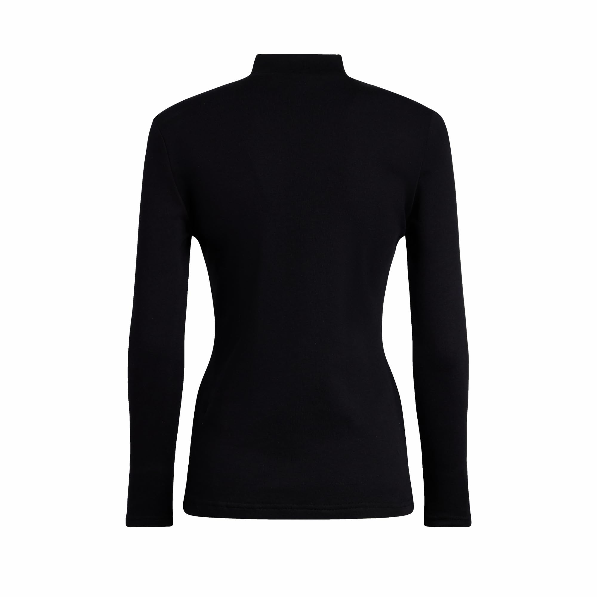 LIABEL Lupetto Donna Manica Lunga Caldo Cotone (2 Pezzi), Dolcevita Collo Alto vestibilità Perfetta, Calore e Comfort, Soffice al Tatto