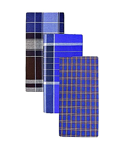 RAGINI V STITCHED LUNGIES Cotton Lungis for Men,(Multi Colour)||Assorted Checks or Colors_2 Meter