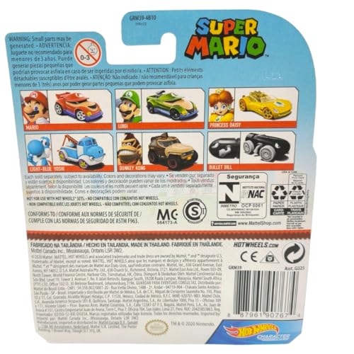 Hot Wheels Super Mario Light Blue Yoshi miniatura 4