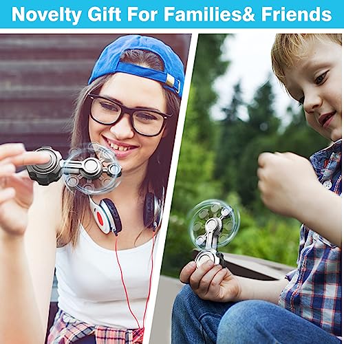 Image of Fidget Spinner Metal Toy for Kids Adults, Cool Gadget Finger Hand Spinner Roller Desk Toy, Sensory Anxiety Stress Relief Autism ADHD Toy for Christmas Stocking Stuffer Gift for Boys Teen Men