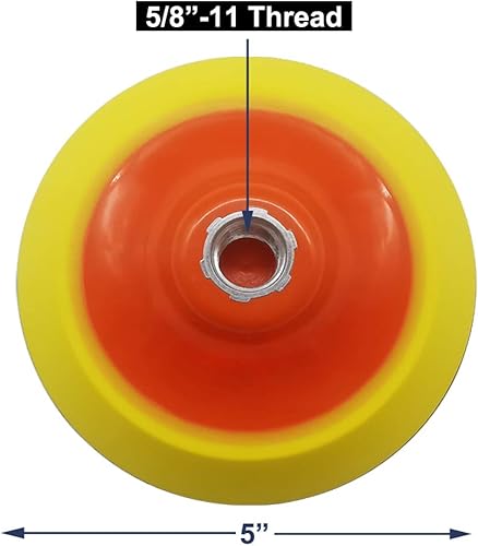 Miniatura 9 de SENRAY Almohadillas de pulido de gancho y bucle de 7 pulgadas Placa de respaldo de rosca de 58 "para máquina pulidora rotatoria