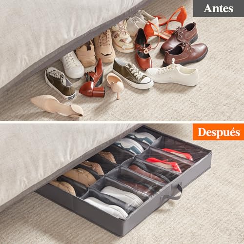 Cajas almacenaje zapatos plegables con asas Lifewit organizador antipolvo transpirable de gran capacidad 7