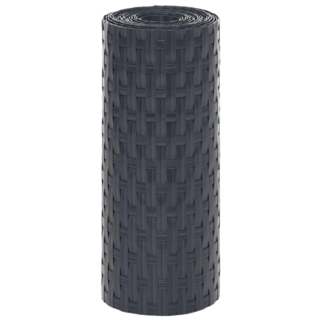 Parawany Balkonowe, 10 szt., Antracyt, 255 x 19 cm, Poliester Rattanowy, Ochrona Przed Wzrokiem, Ogrodzenie Ogrodowe, Na Balkon