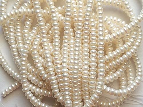 Perles naturelles de couleur ivoire LKBEADS en nacre authentique pour bijoux de luxe