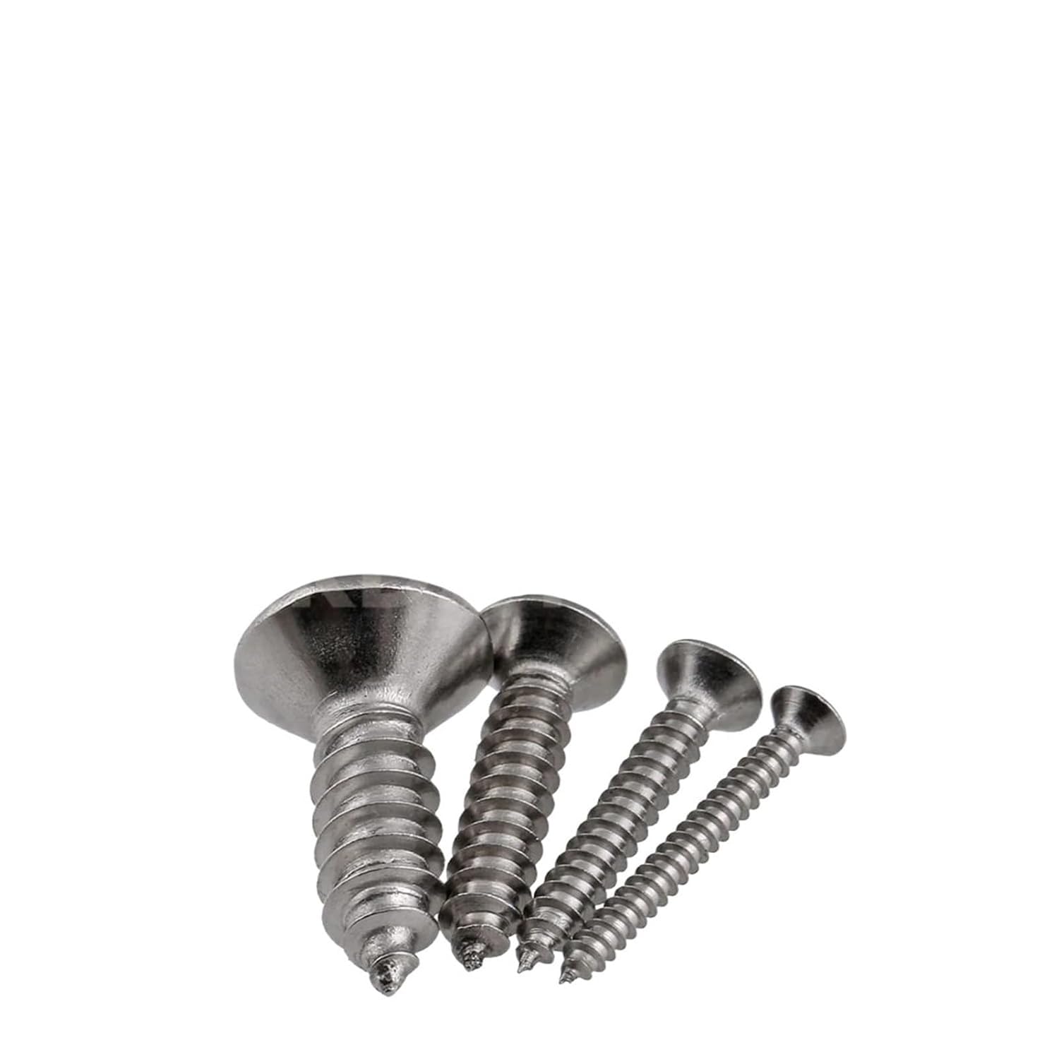 Viti autofilettanti a Testa Piatta Phillips, M3 M3.5 M4 M4.2 M5 M6 M8 KA Testa Svasata Piatta Viti Autofilettanti for Legno Croce Phillips Bulloni 6mm-150mm A2 304 in Acciaio Inox(10mm/M6)