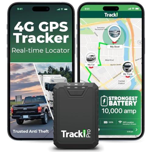 Tracki Pro GPS Tracker for Vehicles, Subscription Required, Cancel Anytime – Track Cars & Assets for Months – Hidden GPS Tracker for Car with 4G LTE, Strong Magnet, Weatherproof Build & Smart Alerts