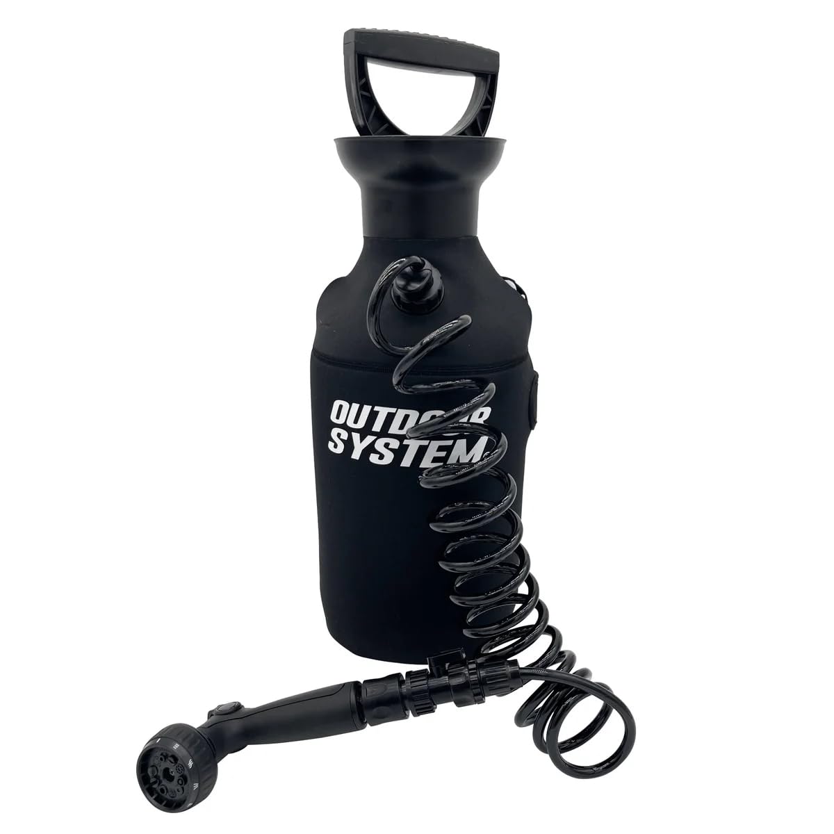Doccia portatile manuale da 8 l, alimentata a pistone, per uso esterno: surf, campeggio, spiaggia, ciclismo, animali domestici