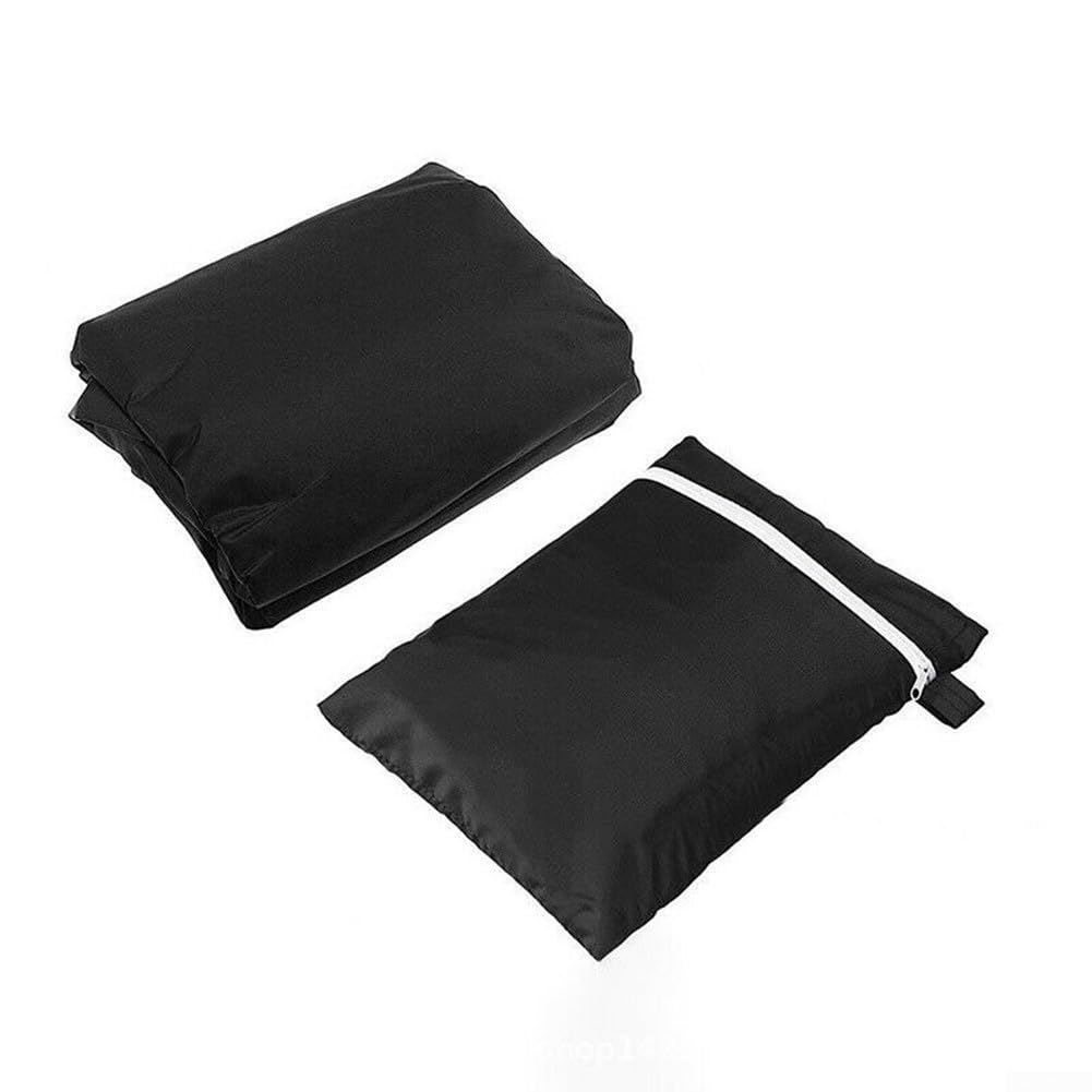 Zoegneer Funda impermeable para banco de exterior, color negro, para jardín, parque, terraza, 2/3/4 plazas, 134/163/190 x 66 x 89 cm