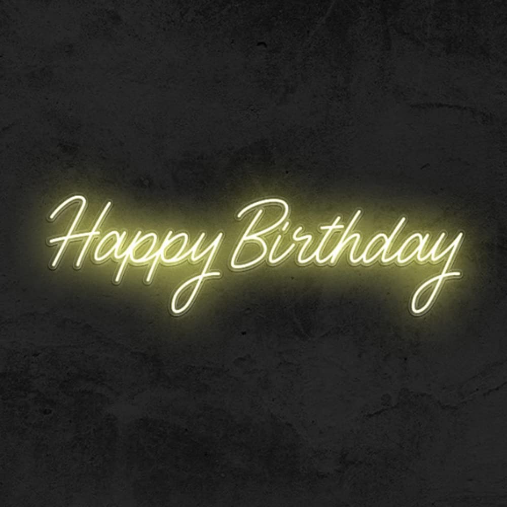 Ulalaza Neonowy znak LED, lampka nocna, Happy Birthday, do domu, sypialni, salonu, baru, artystyczna dekoracja, impreza, ślub, urodziny, Boże Narodzenie, z USB 5 V