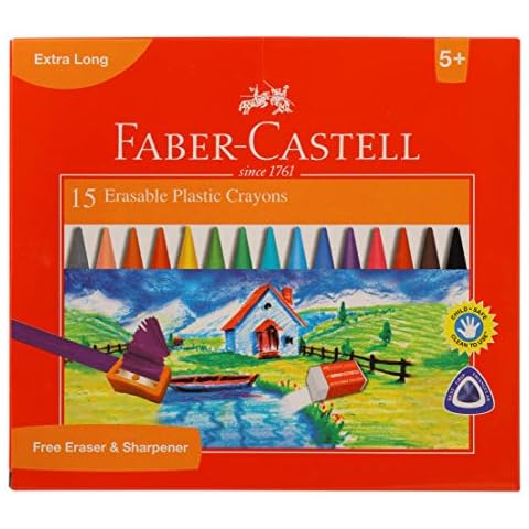 Faber-Castell 5281122715 Wachsmaler, 15 Farben Cover