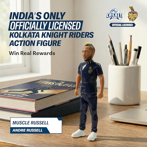 Image of Action Figure, 7 Inch Andre Russell | IPL Edition, 360 Rotatable Head, For Fans & Collectors