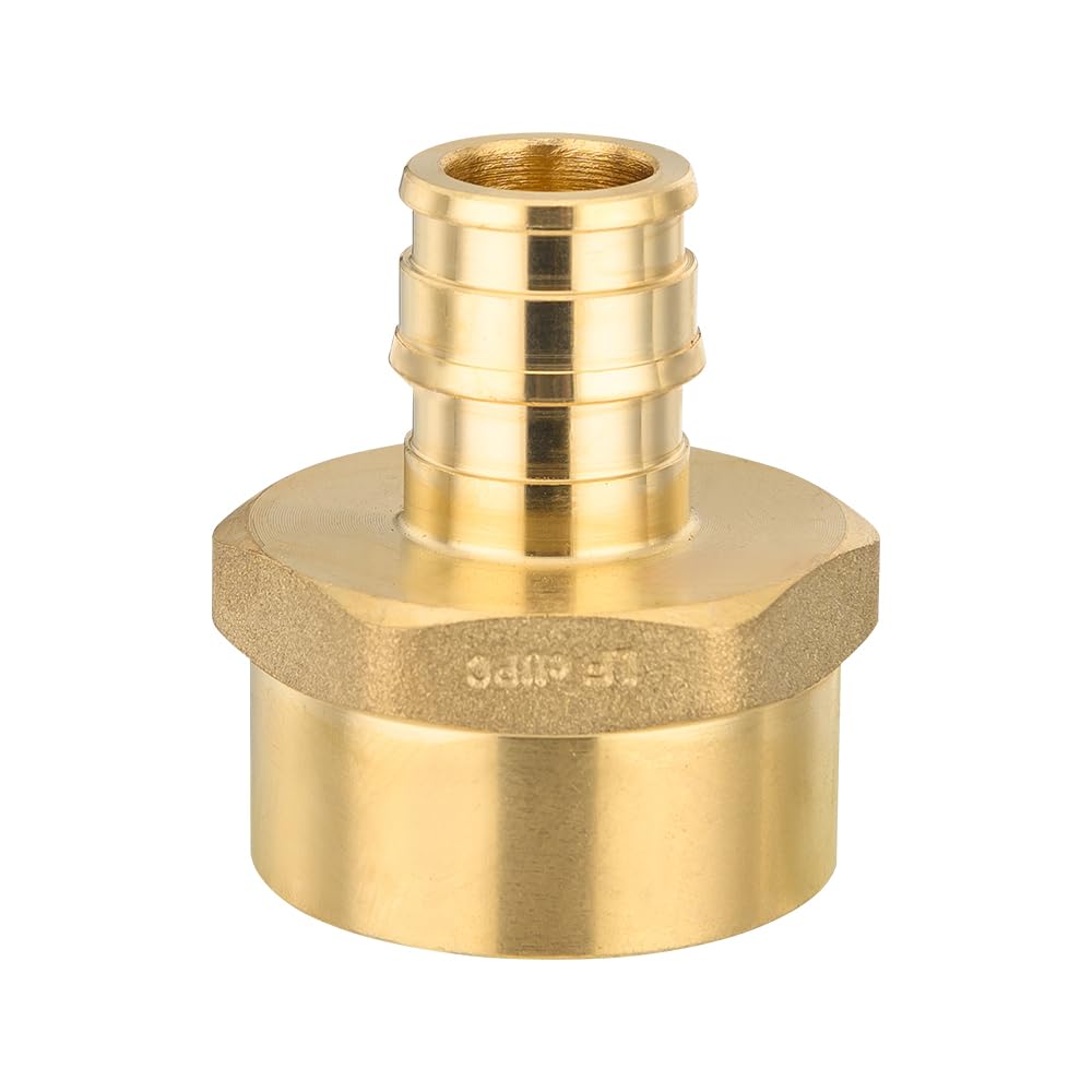 EFIELD Pex A - Accesorios de latón de expansión de flujo completo de 3/4 pulgadas Pex x 1 pulgada, adaptador NPT hembra ASTM F1960 solo para tubería Pex A (5)