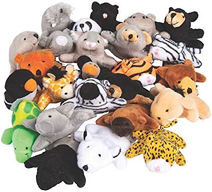 Fun Express Mini Zoo Stuffed Animal Assortment | 50 Count | Christmas Favors Giveaways Rewards Gifts Kid's Birthday VBS 2026 Vacation Bible School Halloween Carnival image 4
