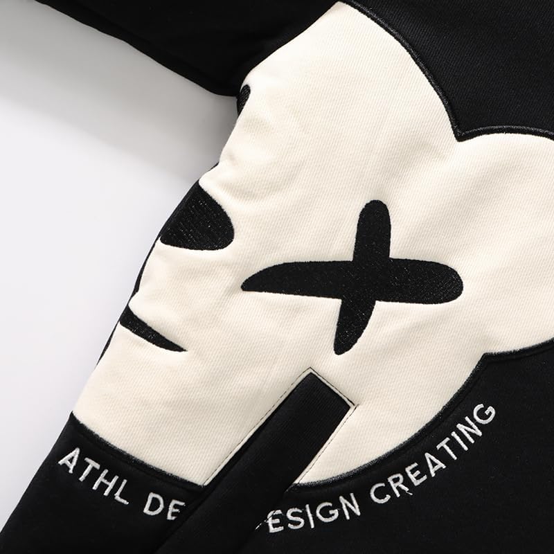 Men's Padded Warm Jacket Spring Coat Full Zipper White Heart Design Casual Sportswear