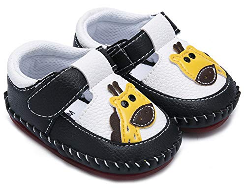 Yunten Baby Boys Girls Cartoon Crawling Slippers Soft Moccasins Toddler Infant Summer Sandal Crib Pre-Walkers First Walkers Shoes,BABY006 Black 0-6Months