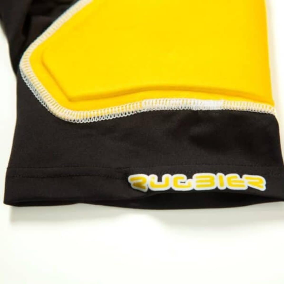 Épaulière de Rugby Professionnelle pour Hommes - Modèle Vulcano Jaune/Noir– Protection de Rugby Rembourrée - Catégories Masculines