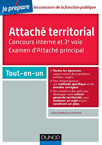 Attaché territorial. Concours interne et 3e voie: Catégorie A