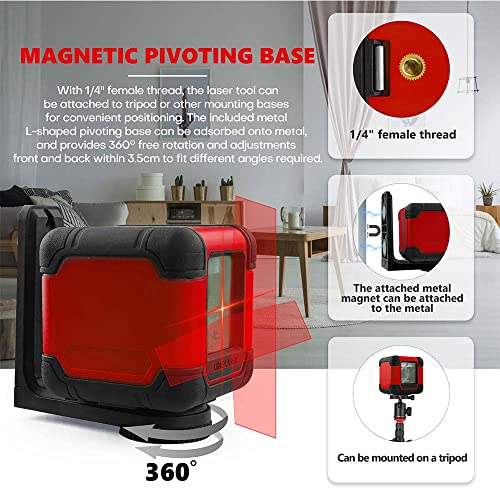 YIYITOOLS-Line-Laser-Level-Tools-50ft-RED-Self-Fit-for-home-renovations-or-other-DIY-projects-SN011R