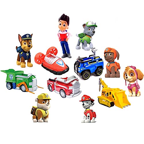 paw Dog Patrol Mini Figurines -12pcs/Set Paw Patrol PVC Anime Action Model Child Birthday Gift Action Figure -Paw Dog Patrol Cake Toppers for the paw ol party supplies
