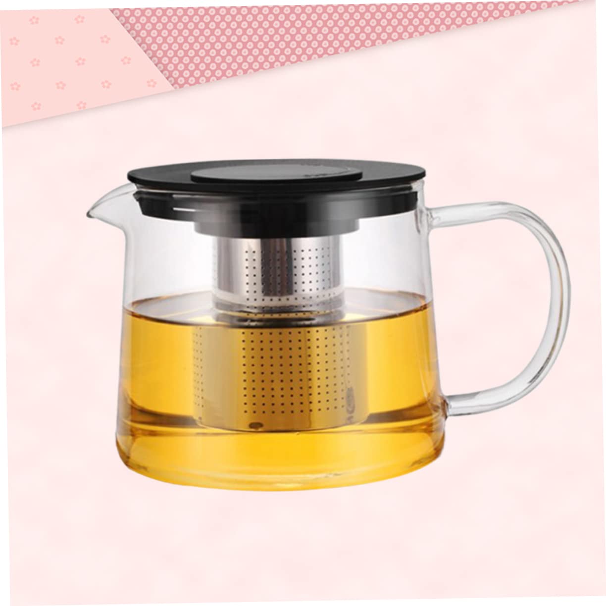 KICHOUSE 1500ml Heat Resistant Glass Teapot with Removable Stainless Steel Infuser for Loose Tea