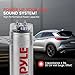 Pyle 3.2 Farad Digital Power Capacitor - High-Performance Car Audio, LED Display, Electronic Polarity Protection, Over Voltage Protection, Mounting Hardware and Post Kits, 2.9